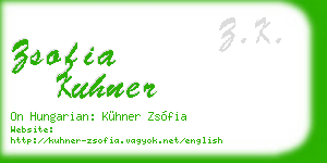 zsofia kuhner business card